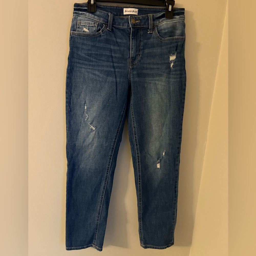 Studio Blue Women's Distressed Skinny Ankle Jeans